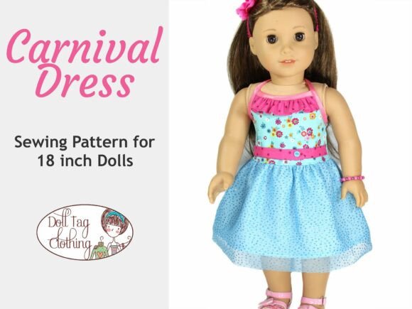 Carnival Dress 18" Doll Sewing Pattern