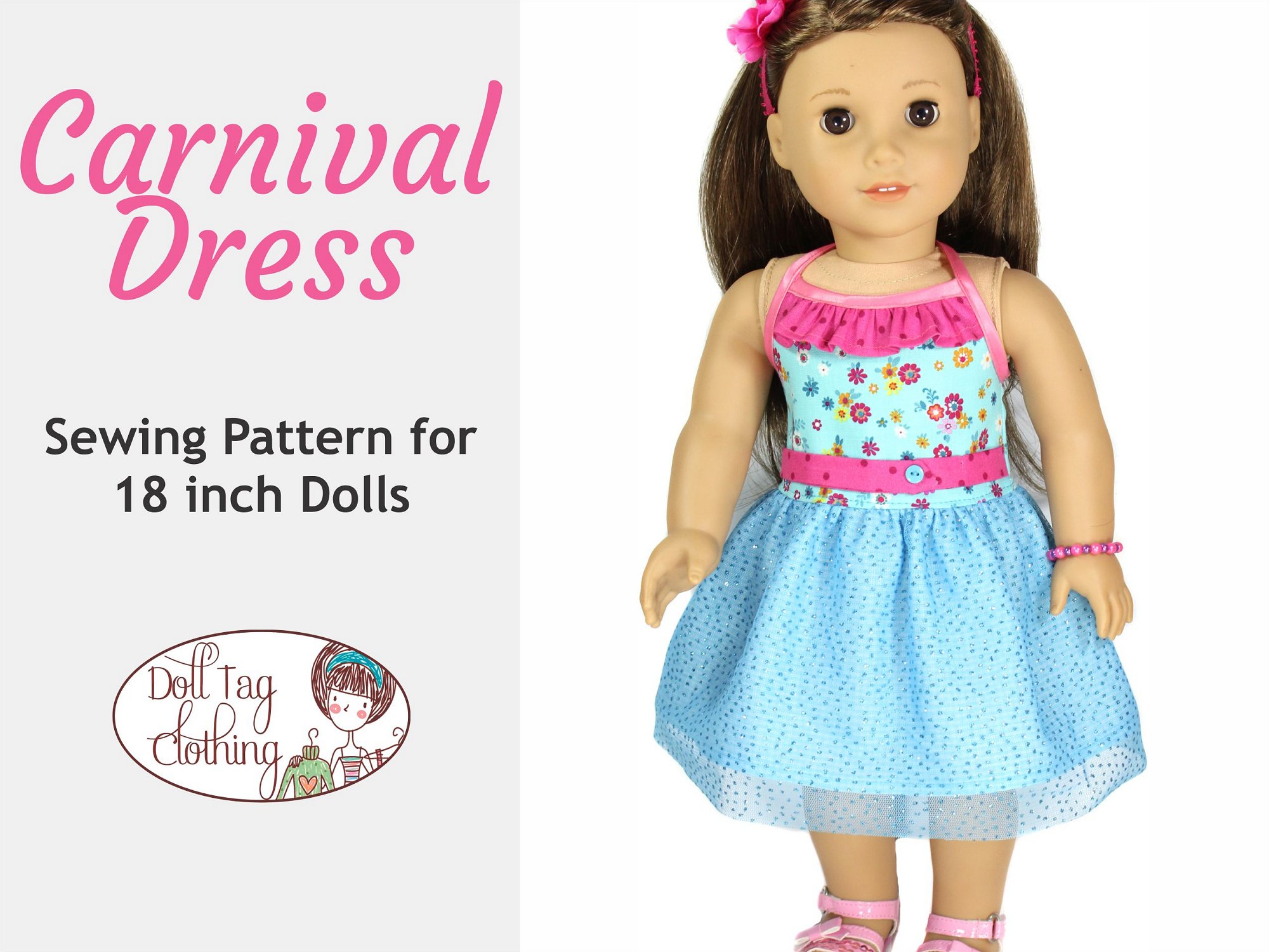 Carnival Dress 18" Doll Sewing Pattern