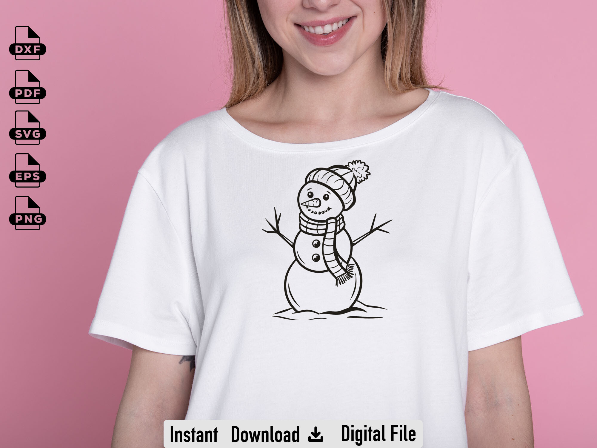 Christmas Snowman SVG, Christmas Gift