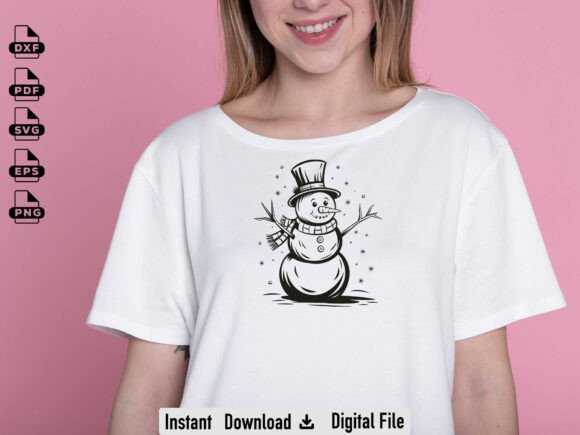 Christmas Snowman SVG, Christmas Gift