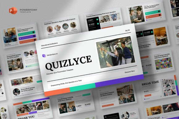 Preview of Educational Quiz Powerpoint Template education presentation template