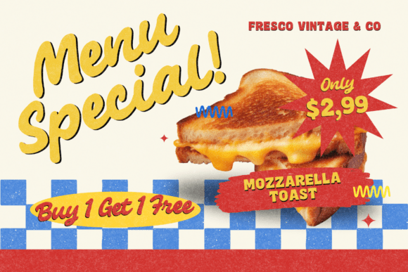 Fresco Vintage Duo Font - Preview 5