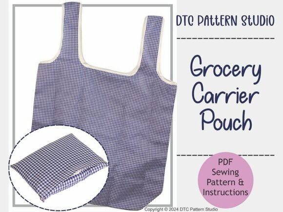 Grocery Carrier Bag Pouch Sewing Pattern