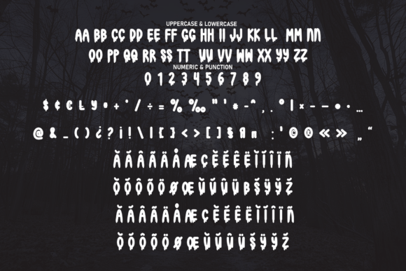 Haunted Midnight Font PNG with transparent background - Preview 6