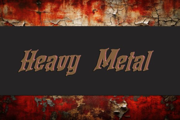 Heavy Metal Font PNG with transparent background - Preview 1