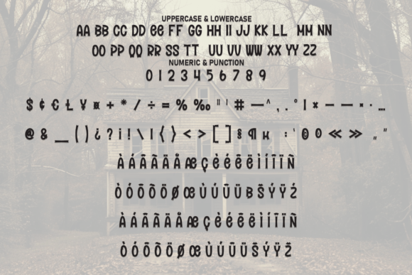 Home Spooky Font PNG with transparent background - Preview 6