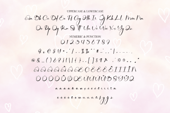 Lovely Font PNG with transparent background - Preview 6
