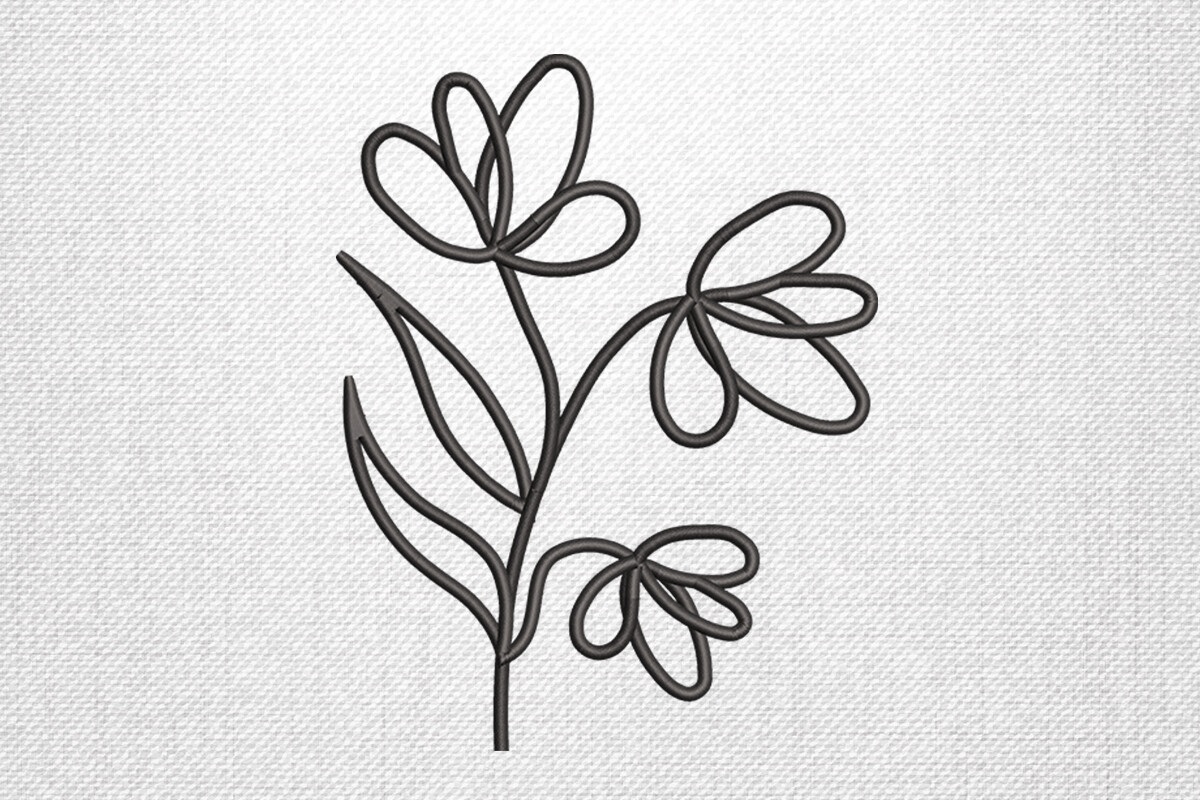 Minimal Floral Outline
