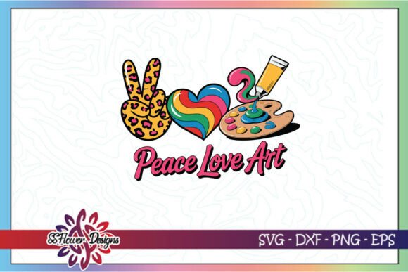 Peace Love Art Teacher's Day SVG