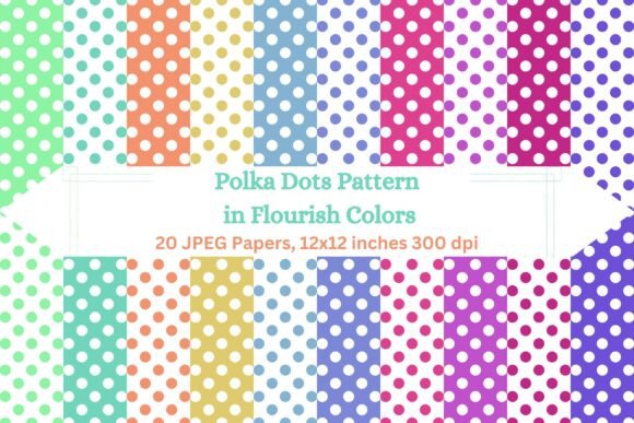 Polka Dots Pattern in Flourish Colors