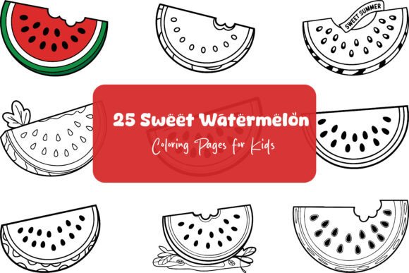 25 Watermelon Coloring Pages for Kids
