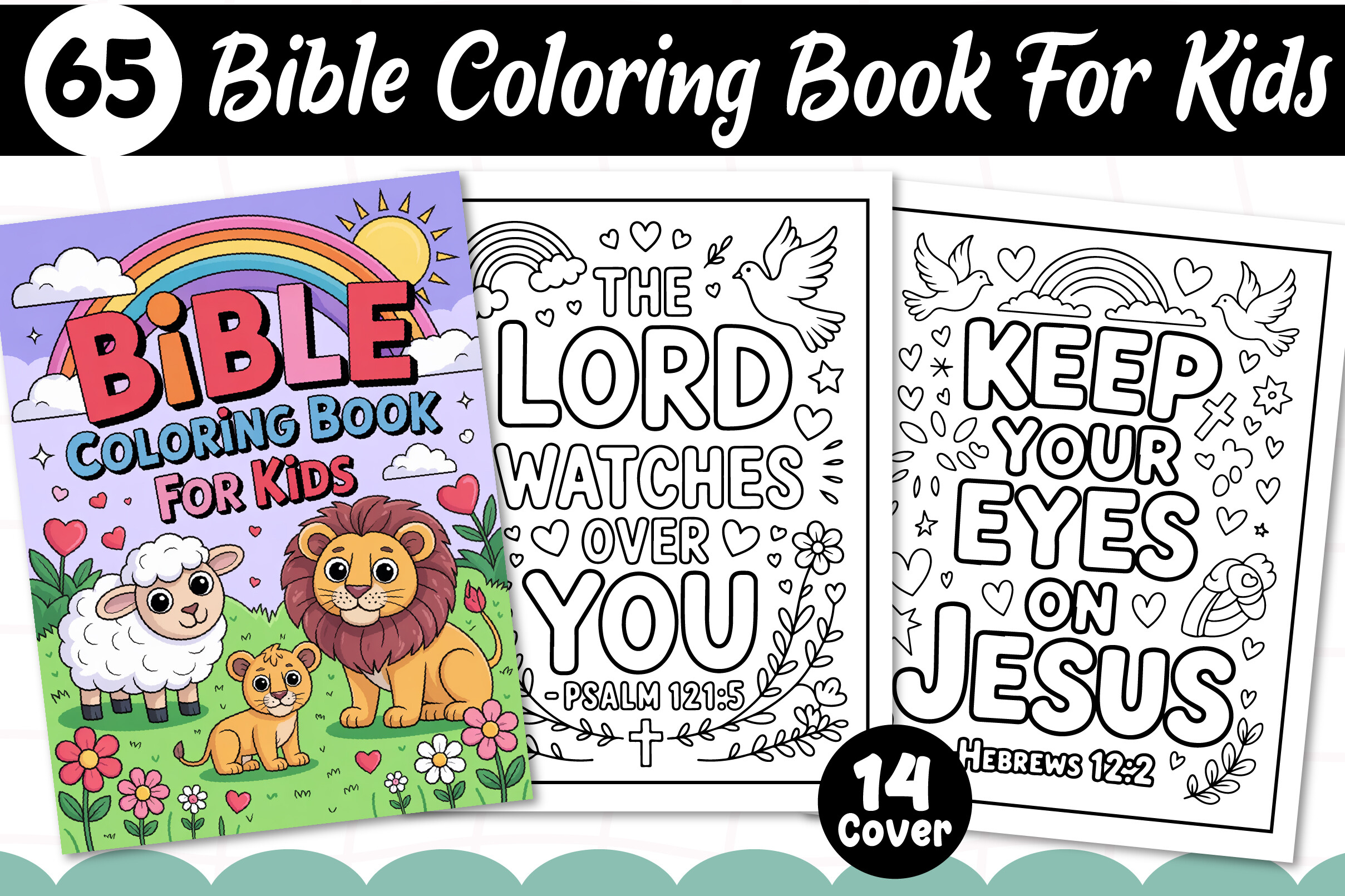 65 Pages Bible Coloring Book for Kids Graphic by KDP PRO DESIGN ...