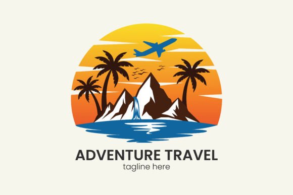 Adventure Travel Agency Logo Mountains