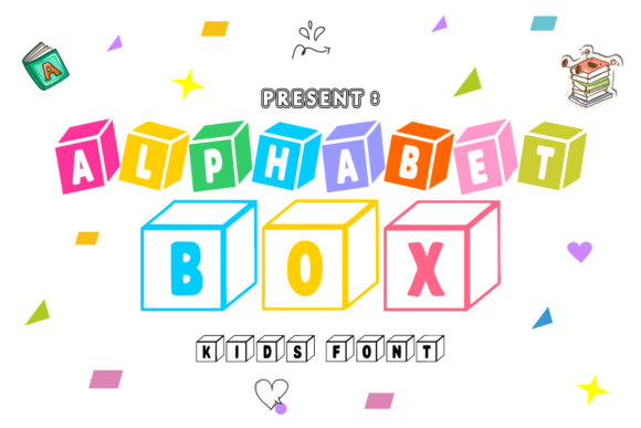 Preview specimen of Alphabet Box decorative font