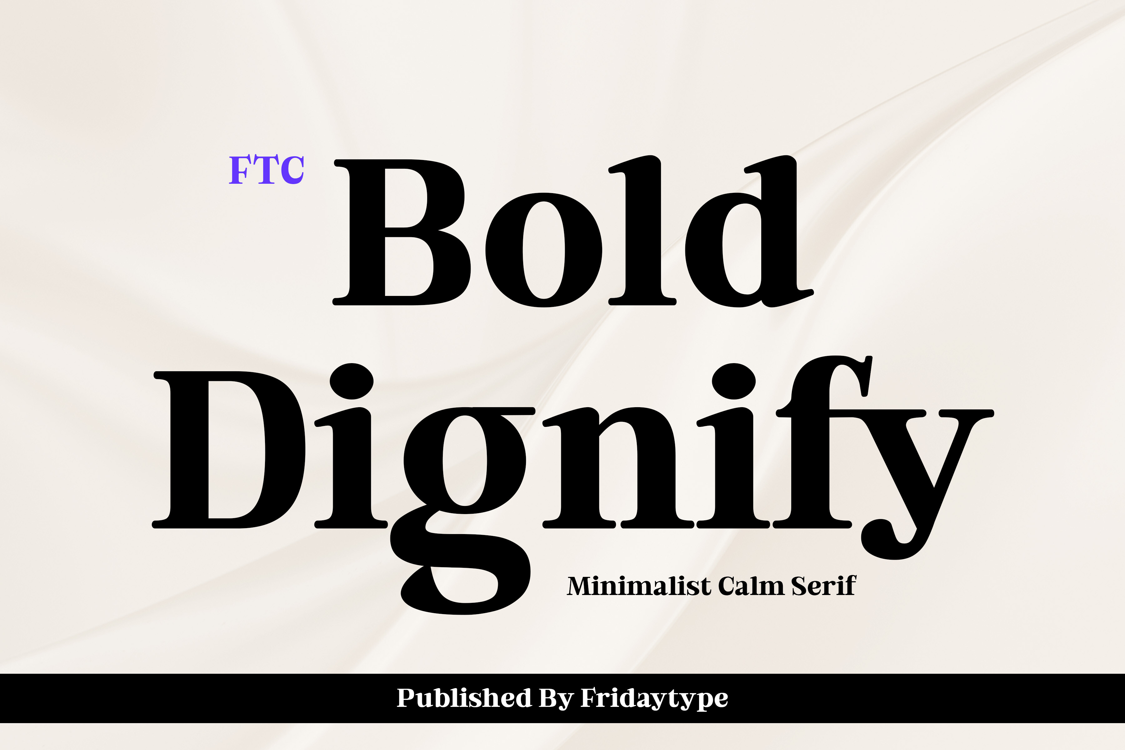 Bold Dignify font preview