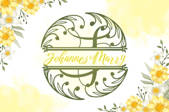 Circulaflora Split Monogram Font - Preview 1