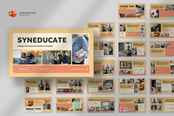 Preview of College Education Workshop Powerpoint education presentation template