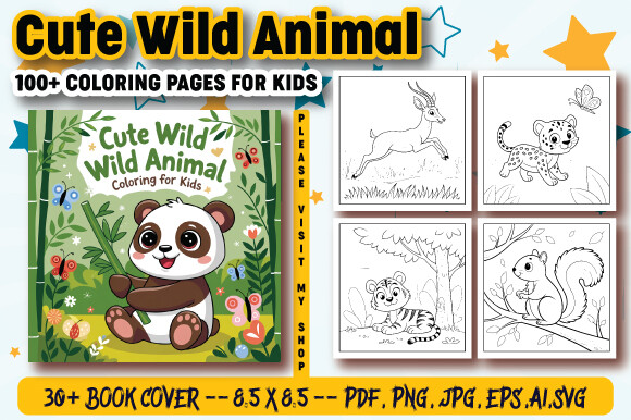 Cute Wild Animal Coloring Pages for Kids