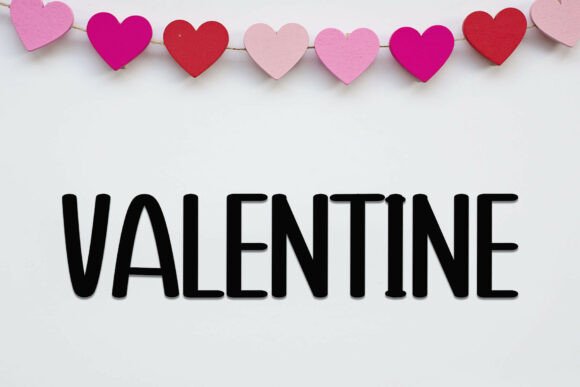 Heart Watercolor Font PNG with transparent background - Preview 3