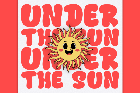 Jacklin - Groovy Bubble Font PNG with transparent background - Preview 5