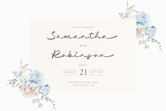 Loving Signature Font PNG with transparent background - Preview 1
