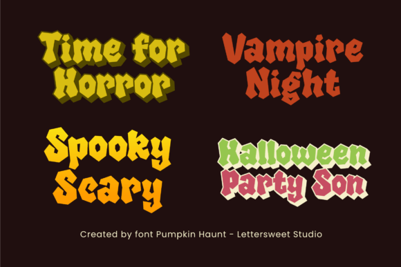 Pumpkin Haunt Font PNG with transparent background - Preview 4