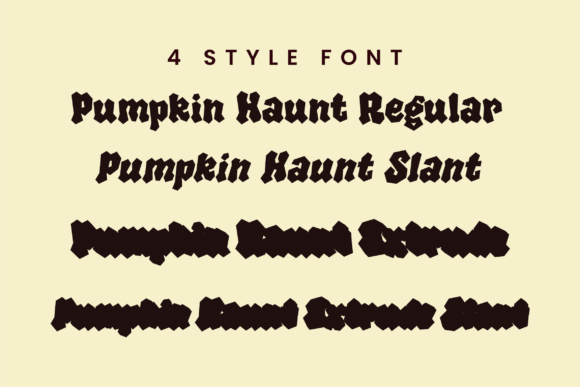 Pumpkin Haunt Font PNG with transparent background - Preview 6