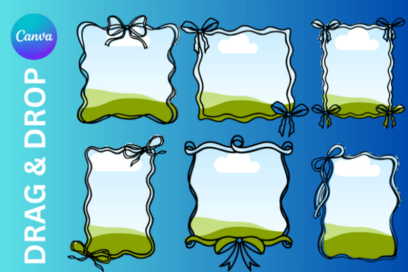 Ribbon Border Canva Frame