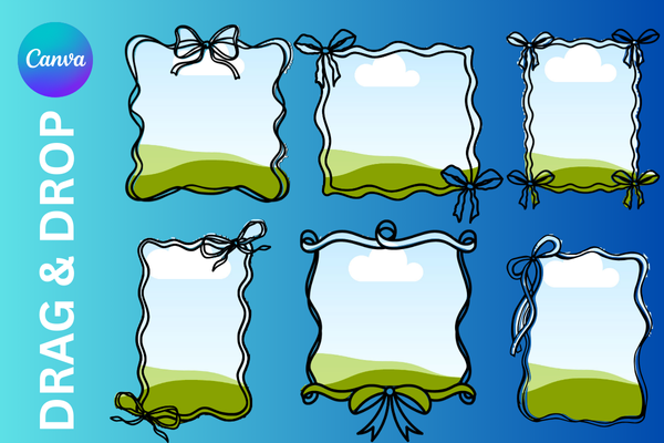 Ribbon Border Canva Frame