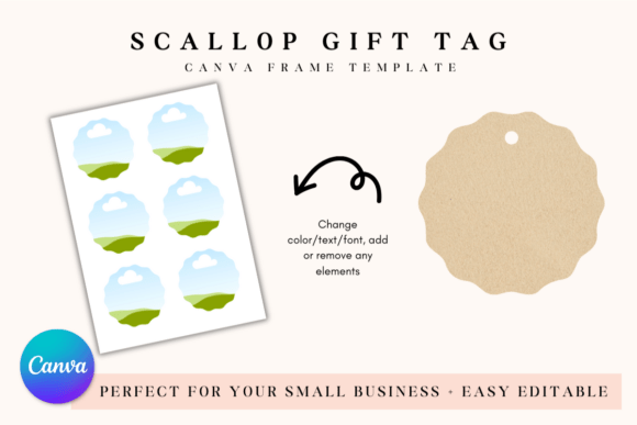Scallop Gift Tag Template