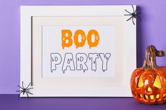 Scary Drip Font PNG with transparent background - Preview 2