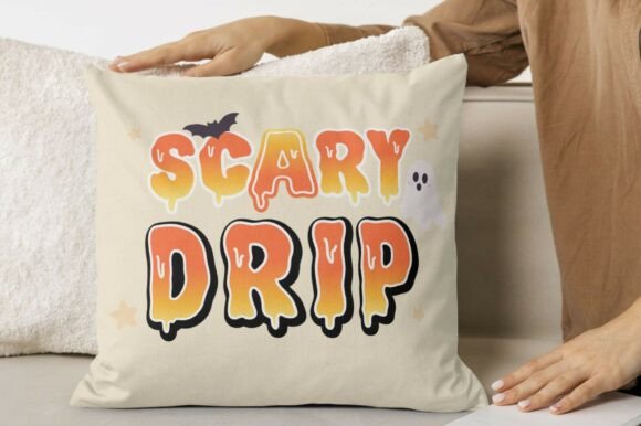 Scary Drip Font PNG with transparent background - Preview 5