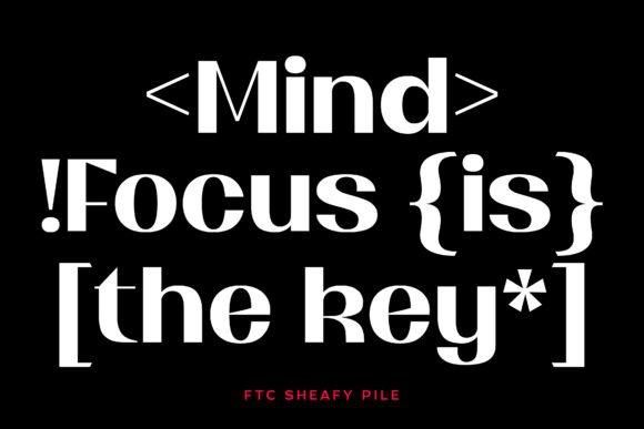 Sheafy Pile Font PNG with transparent background - Preview 2