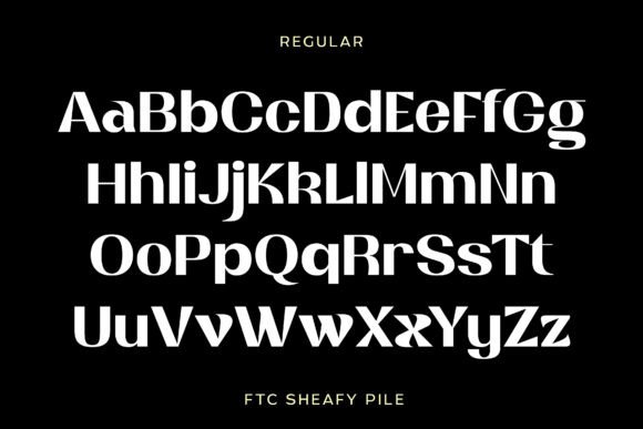 Sheafy Pile Font PNG with transparent background - Preview 3
