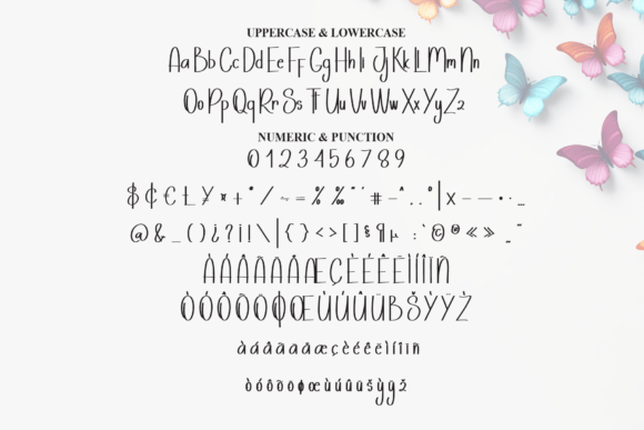 Simple Butterfly Font font preview - 6