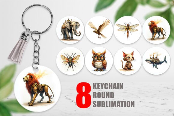 Steampunk Animal Keychain