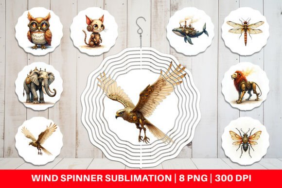 Steampunk Animal Wind Spinner