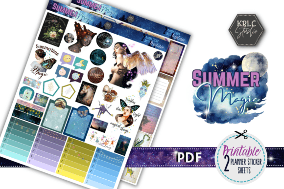 Summer Magic - DIGITAL Planner Stickers