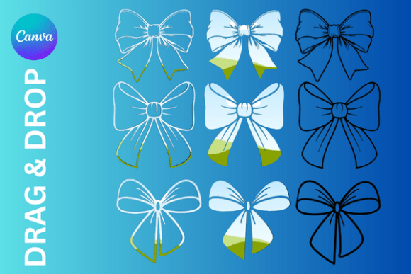 Whimsical Coquette Canva Frame Ribbon