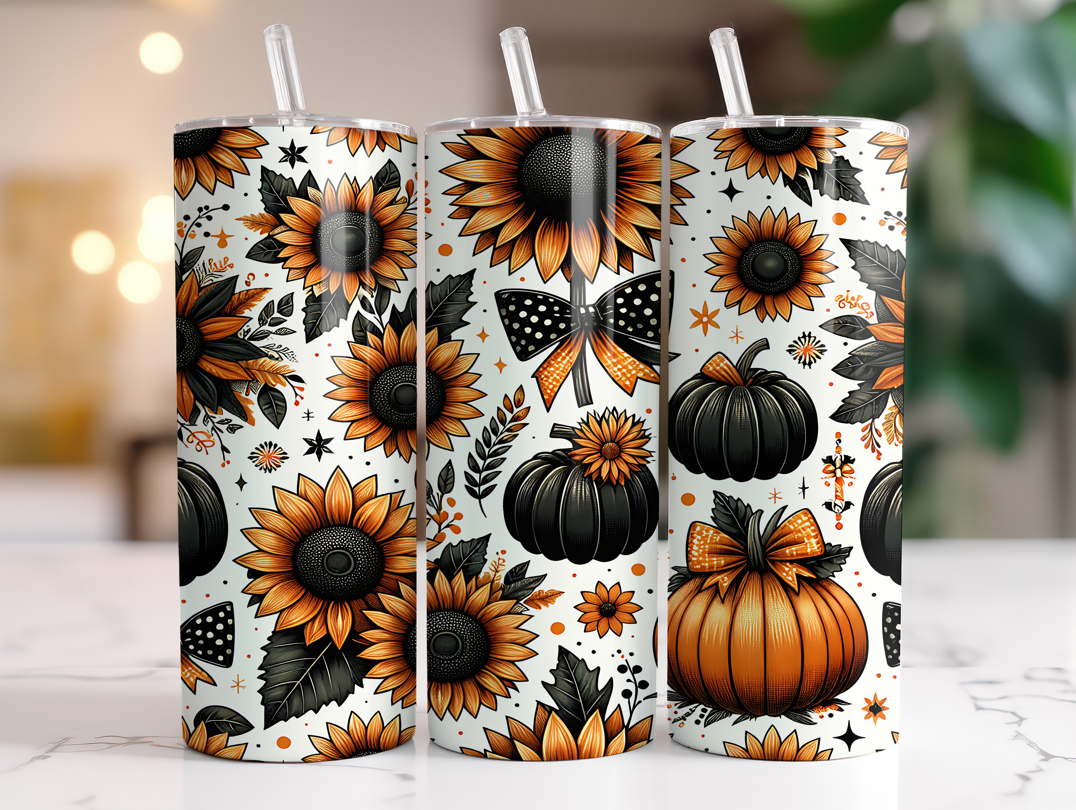 20oz Halloween Pumpkin Fall Tumbler Wrap