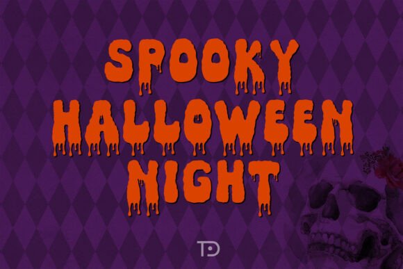 Booo Dripping Font PNG with transparent background - Preview 1