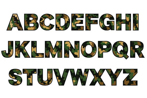 Camo Block Font - Preview 1
