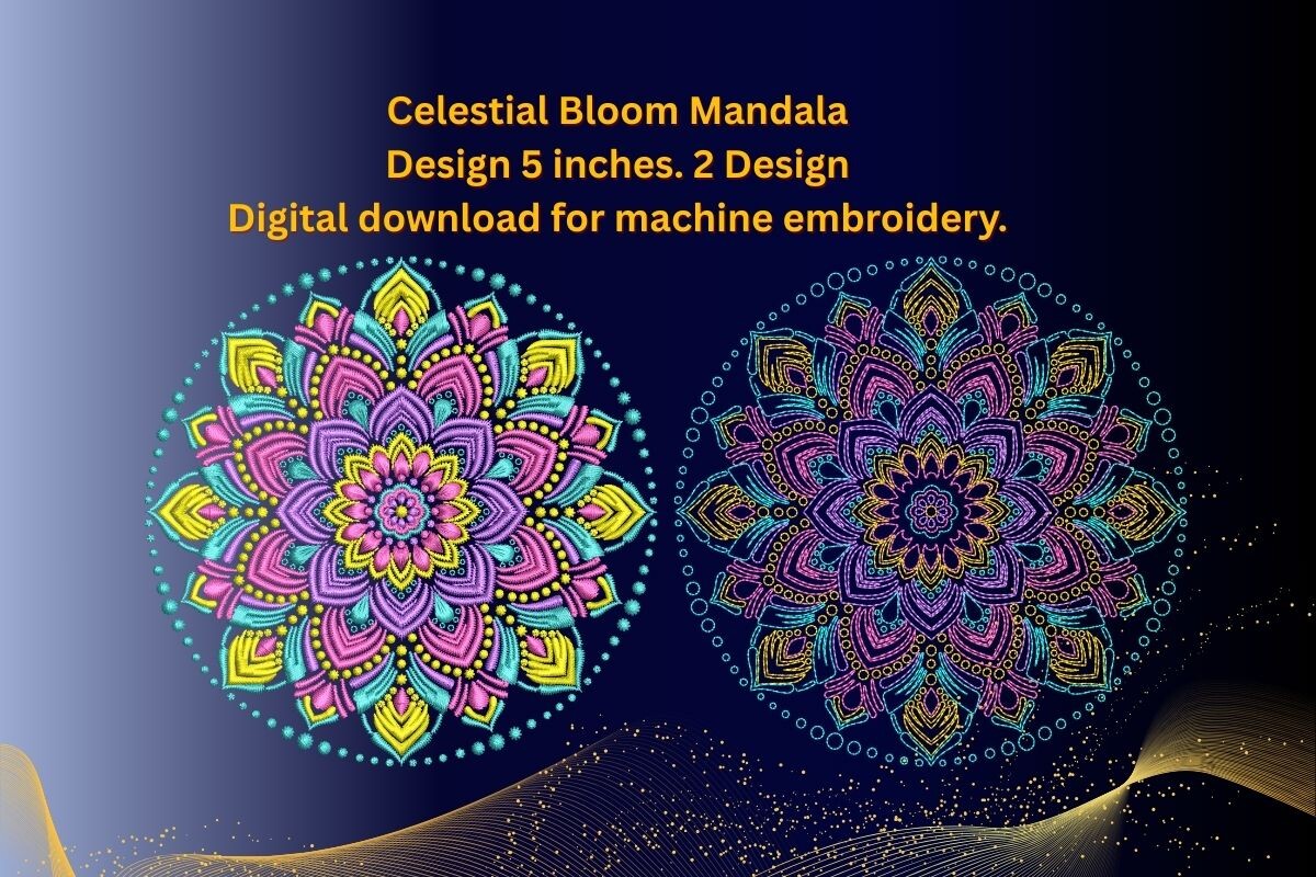 Celestial Bloom Mandala Embroidery