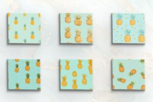 Cute Mint & Gold Pineapple Digital Paper Graphic by ArtCursor ...