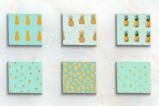 Cute Mint & Gold Pineapple Digital Paper Graphic by ArtCursor ...