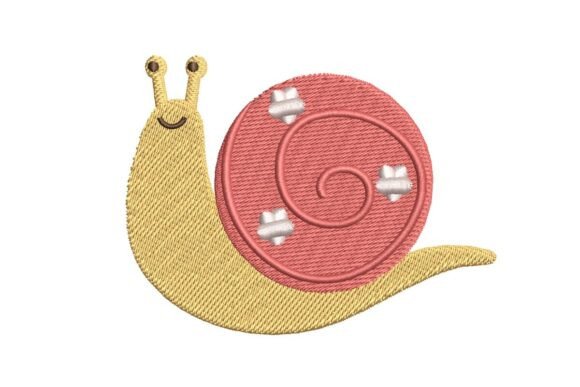Cute Snail Embroidery Design