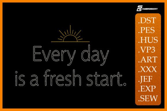 Everyday is a Fresh Start