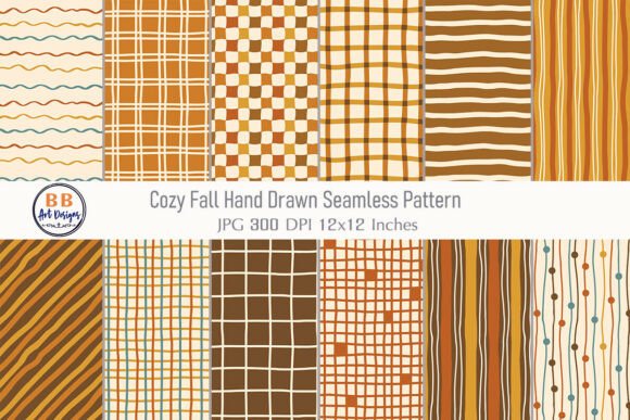 Fall Pattern Hand Drawn Cozy Fall Paper