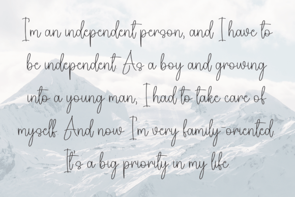 Fathery Font PNG with transparent background - Preview 5
