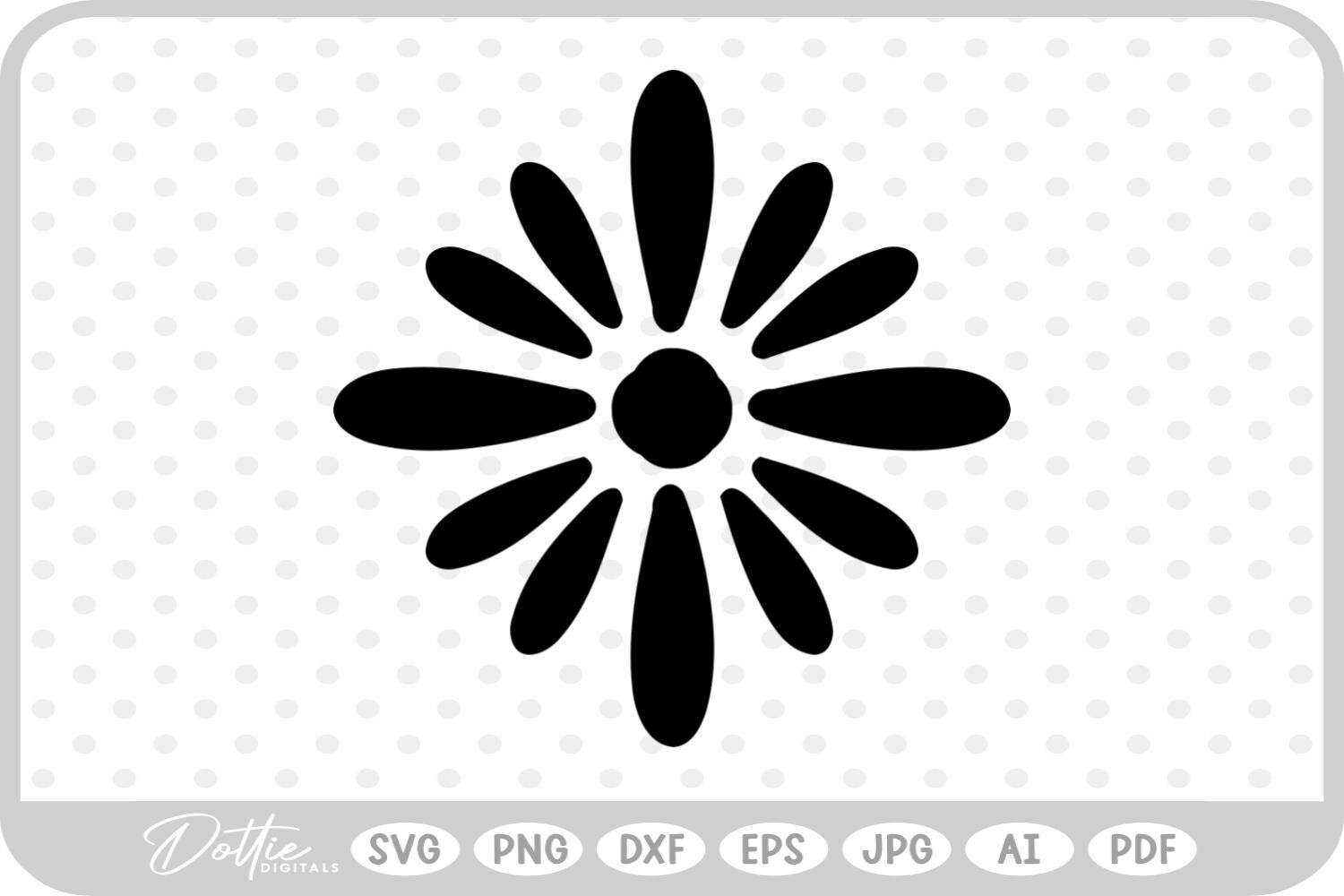 Flower SVG PNG DXF
